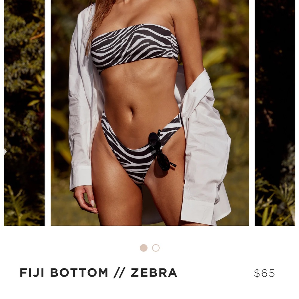 TANlines Zebra Fiji Bottoms & Montauk Top bikini set - Picture 5 of 5